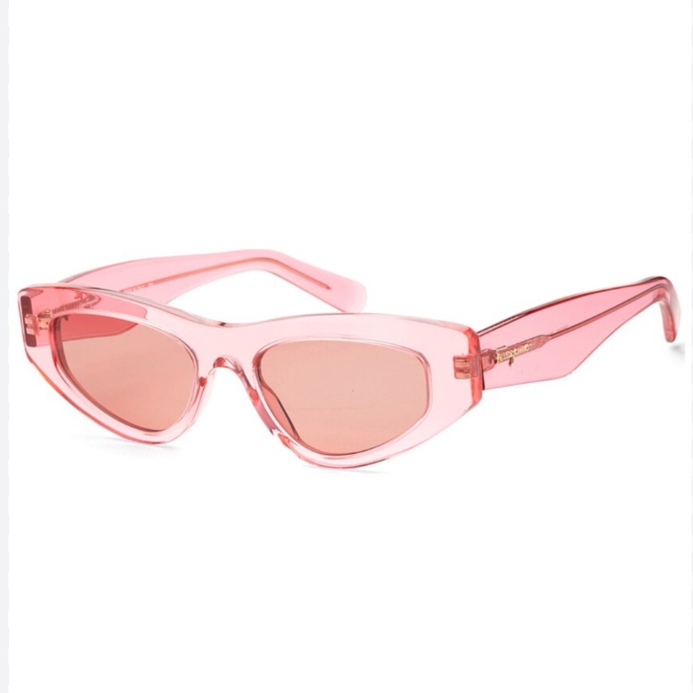 Salvatore Ferragamo Pink Transparent Cat-Eye Sunglasses